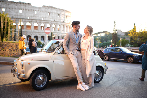Rome : Visite guidée de la Fiat 500 avec photographeVisite privée