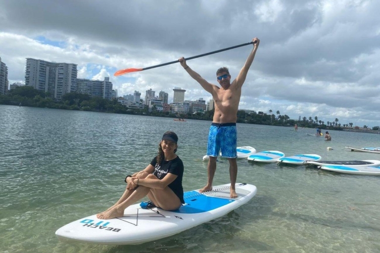 San Juan: paddleboardverhuur bij Condado LagoonVerhuur van dubbele paddleboards