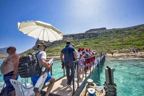 Depuis le port de Kissamos : croisière en bateau vers la lagune de Balos et GramvousaDepuis le port de Kissamos : croisière en bateau vers Balos et Gramvousa et déjeuner