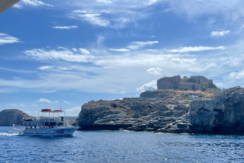 Lindos : Excursion en bateau Aperoll Spritz, 4 arrêts baignade