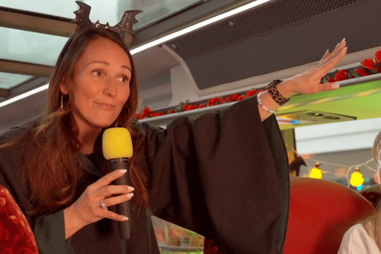 London: Halloween Afternoon Tea Bus Tour with Guide Upper Deck seating