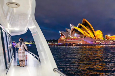 Sydney : Croisière VIVID Lights avec canapés et vin pétillant