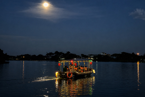 Hue: Evening Perfume River Electric Boat Cruise & Lantern Evening Perfume River Cruise