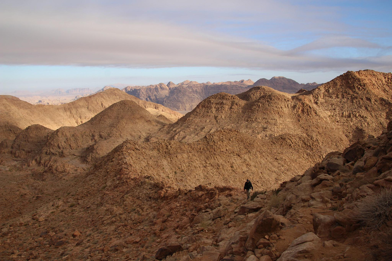 From Wadi Rum: Hike a Mountain with Guide & Stay (optional) Burdah Rock Bridge Mountain Day & Free Lunch Only