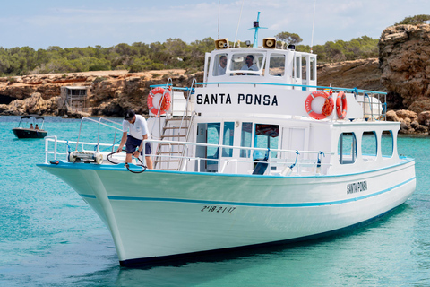 From Sant Antoni: Round-Trip Boat Transfer to Cala Conta or Cala Bassa Round trip from Sant Antoni to Cala Bassa