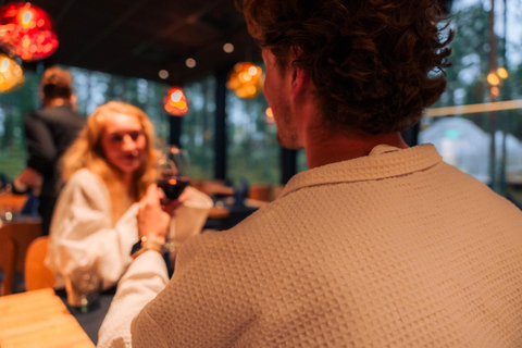 Bathrobe Spa Dinner: sauna, hot lagoon pool & Nordic dinner Summer:Arctic spa with Bathrobe Dinner