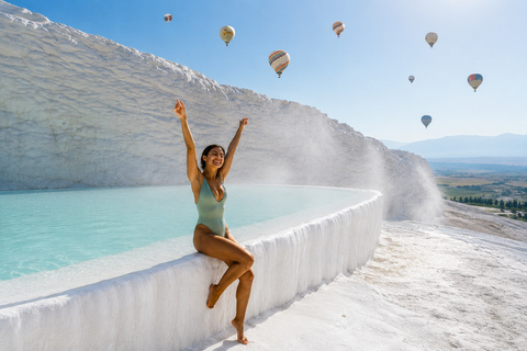 Pamukkale: Sunrise Hot Air Balloon Flight w/Certificate Private Pamukkale Hot Air Balloon Ride