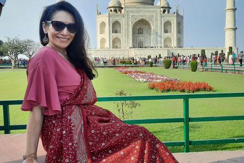 Delhi: Taj Mahal Sunrise & Agra Private Tour with Guide Car + Tour Guide only