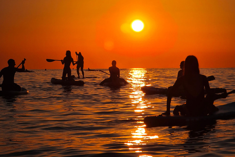 برشلونة: لوح التجديف عند شروق الشمس. تشمل: المعلم، والصور/مقاطع الفيديو، والمواد، والمعدات.
