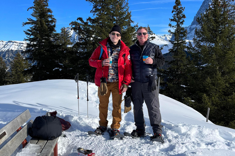 Giornata di escursioni nelle Alpi svizzereAvventura con le racchette da neve e la fonduta nelle Alpi svizzere