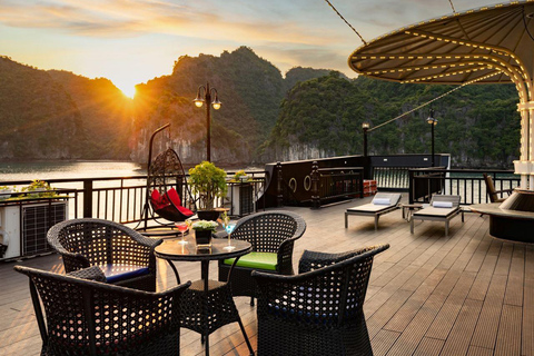Hanoi: 2-Day Ha Long, Lan Ha 5-Star Cruise w/ Balcony Cabin Bay Light Suite with private balcony and bathtub (1st floor)