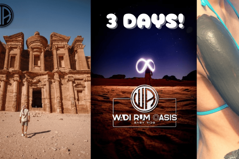 Besuche Petra, Wadi Rum und das Tote Meer 3 Tage private Tour