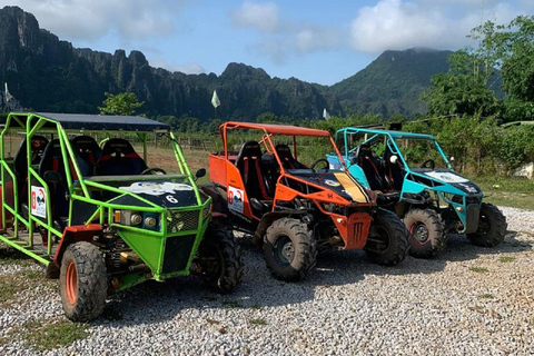 Laos: Jungle Go-Karting, Ziplining, and Kayak Rafting One person (driving alone)