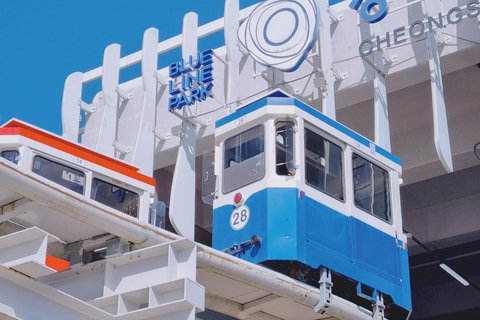 Depuis Busan : billet de train pour la Sky Capsule du parc de la Ligne BleueBusan : visite à pied de Haeundae avec billet pour la Sky Capsule