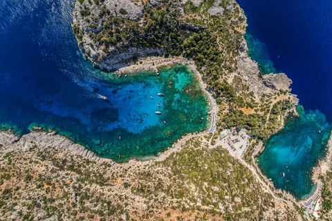 Båtutflykt till Anthony Quinn&#039;s Bay (mat och dryck ingår)Biljetter till segelbåt + Transfer Kiotari, Gennadi, Fanes