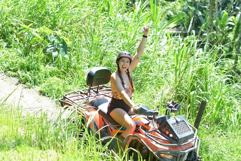 Bali: Real Temple Run Cave Quad Adventure & Jungle Trails ATV Tandem + Hotel Transfer