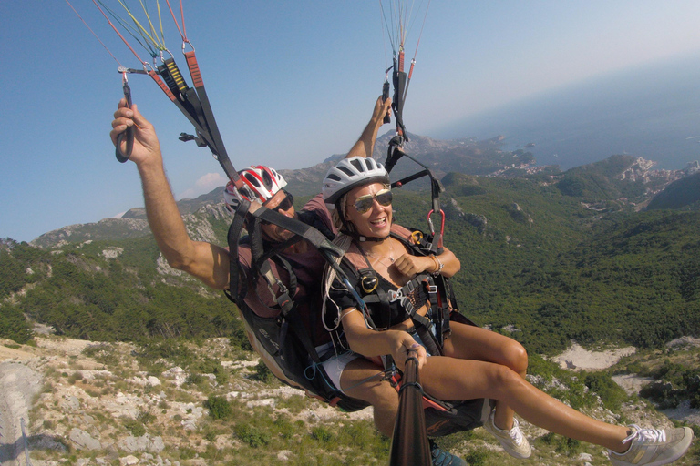 Becici: Panoramic and Adrenaline Tandem Paragliding Flight Becici Panoramic and Adrenaline Tandem Paragliding flight