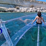 Syracuse: Coast and Sea Caves Full Transparent Boat Tour