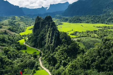 Vang Vieng:Zipline,Kayak,Nam Xay,Lagoon 2&Optional Paramotor Full-Day Adventure without Paramotor