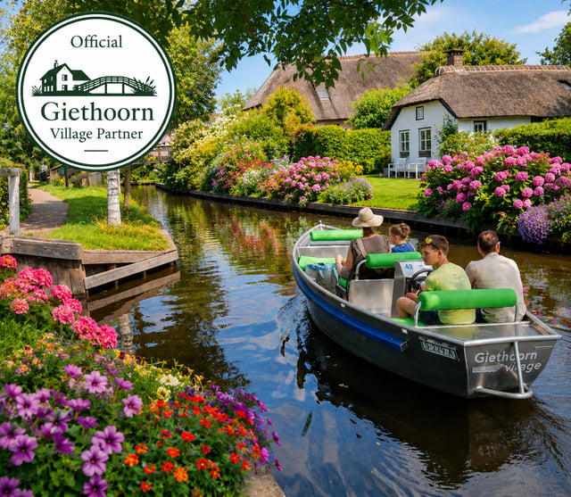 Amsterdam: Tour nach Giethoorn + dein eigenes privates Bootserlebnis