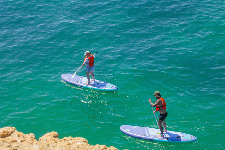 Albufeira: Sea Caves SUP Tour with hidden beach stop Albufeira: CAVE SUP TOUR with free photos and beach stop