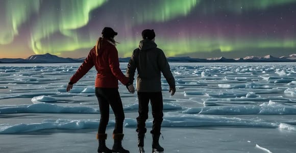 Rovaniemi: Aurora Ice Skating Tour