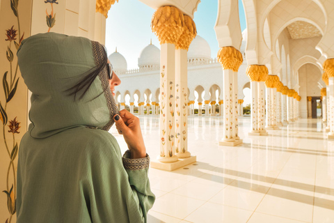 From Dubai: Abu Dhabi City Tour with Optional Lunch Abu Dhabi Tour with Qasr Al Watan Entry