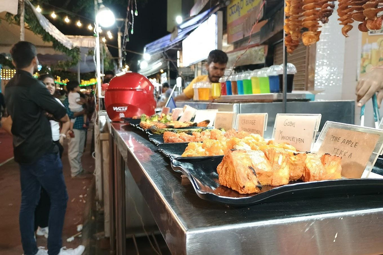 Bangalore: Abendlicher Food Street Walk und Marktbesuch