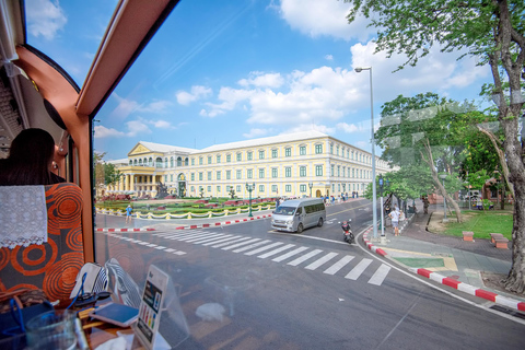 Bangkok : visite en bus à impériale avec repas Michelin et 20 sites emblématiquesMenu halal (déjeuner, dîner, soirée)