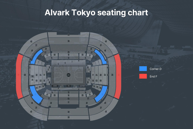 Tokyo: Alvark Tokyo Basketball Game Ticket Short Side Upper Tier seating (End F)