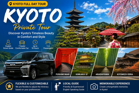 Kyoto / Nara : Kyoto & Nara Private Tour with Driver / Guide Kyoto : Kyoto Private Tour Up To 3 Persons