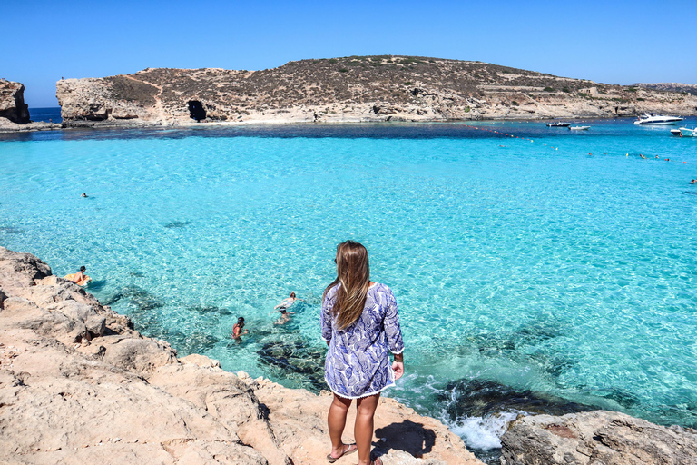 Desde San Julián Gozo, Comino, Laguna Azul en lancha motora