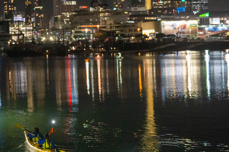 Auckland : Visite nocturne en kayak des lumières de la ville