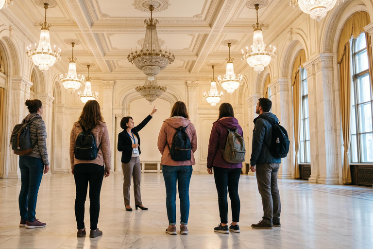 Bucharest: Parliament, Ceausescu Mansion & Village Museum COACH TOUR Audio guide in 24 languages