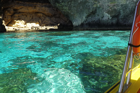 Comino:Blaue Lagune, Kristalllagune, Höhlen, Privatboot Malta