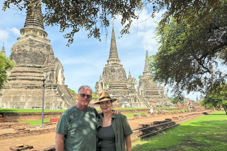 Visite privée du site du patrimoine mondial d'Ayutthaya avec excursion en bateau