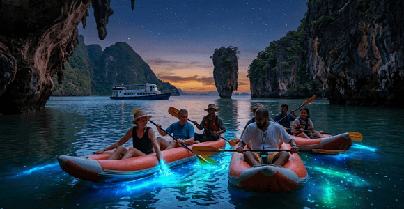 Phang Nga Bay : Twilight Sea Canoe & Magical Bioluminescent