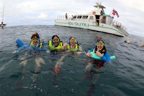 Oahu: Snorkeling & Dolphin Watch Cruise with Hawaiian Buffet Private: All-Inclusive Sunset Snorkel Cruise with Hot Buffet