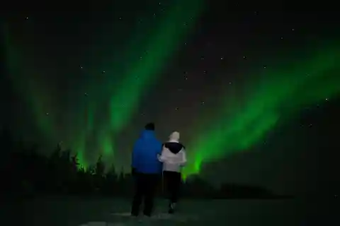 Nordlys rensdyrslædekørsel