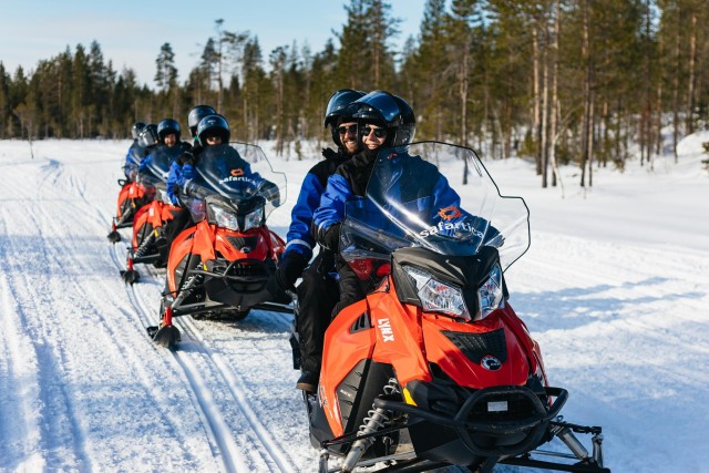 Visit Rovaniemi Snowmobile and Ice Fishing Adventure with Lunch in Rovaniemi