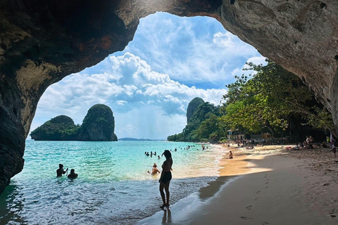 Krabi: Luxury Vintage Wooden Boat Cruise With Island Hopping Private: One day 4 Islands Tour