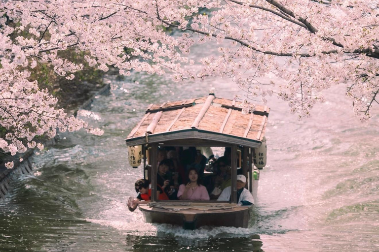 Kyoto Spring Cherry Blossom Day Tour Boat experience option