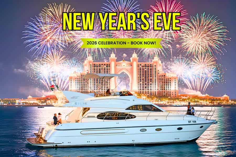 Dubai: Silvester-Feuerwerkstour auf einer privaten 50-Fuß-Yacht. Foto: GetYourGuide