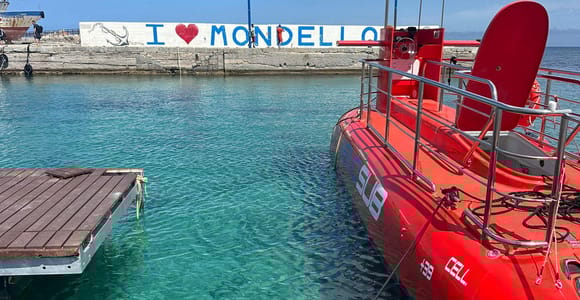 Von Mondello: Halb-U-Boot-Tour bei Tag oder Nacht