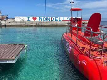 Desde Mondello: tour diurno o nocturno en semisubmarino