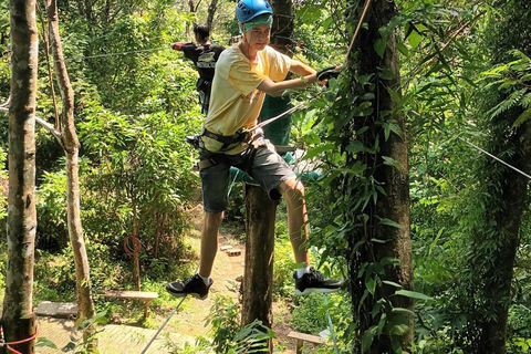 Phuket: Jungle Xtrem Avonturen en Zipline ParkAvontuur voor gevorderden met 45 platforms