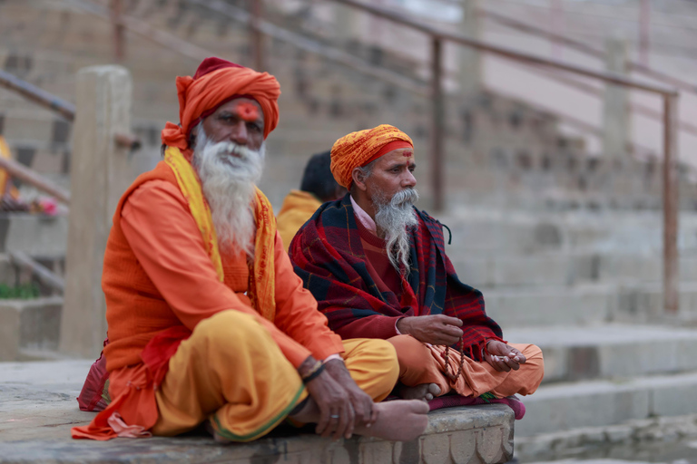 Tour en bateau au coucher du soleil, Ganga Arti, cuisine de rue, promenade dans le patrimoine