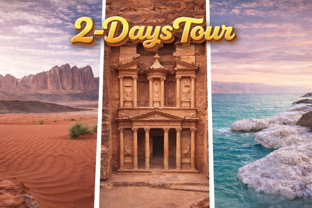 Amman: Petra, Wadi Rum en Dode Zee 2-daagse tour