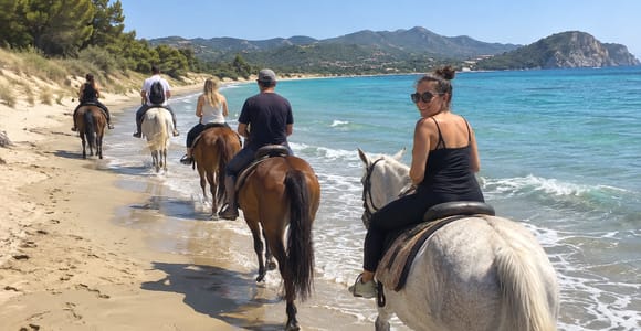 Zakynthos: Beach Horseback Riding & Swimming with Horses