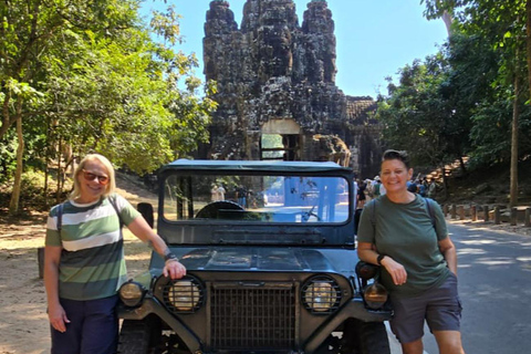 Siem Reap: Angkor Wat & Ta Prohm Half-Day Offbeat Jeep Tour Option 2: Angkor Wat Sunset & Ta Prohm with English Guide